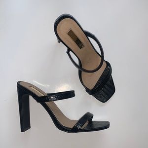 Billini Black Snake Skin Heels